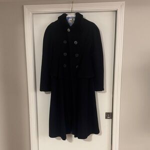 Neiman Marcus Helena Elegant Women’s Navy Blue Dress Coat Size 14